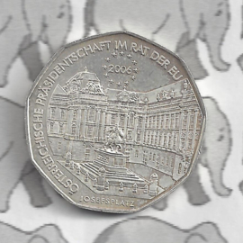 Oostenrijk 5 euromunt 2006 (7e) "President van de EU" (zilver)