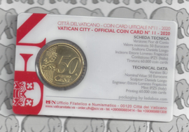 Vaticaan 50 eurocent 2020 in coincard, nummer 11