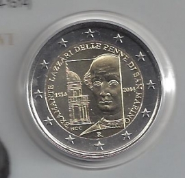 San Marino 2 eurocoin CC 2014 "500ste sterfdag van Donato Bramante" (in blister)