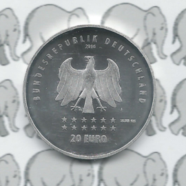 Germany 20 eurocoin 2016 (80) "175 jaar Duitslandlied" (Silver)