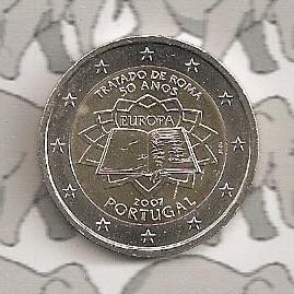 Portugal 2 euromunt CC 2007 (2e) "Verdrag van Rome"
