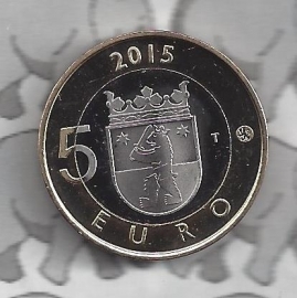 Finland 5 euromunt 2015 (37e) "Bever, provincie Satatunka"