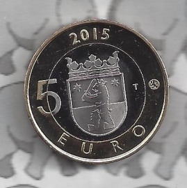 Finland 5 eurocoin 2015 (37e) "Bever, provincie Satatunka"