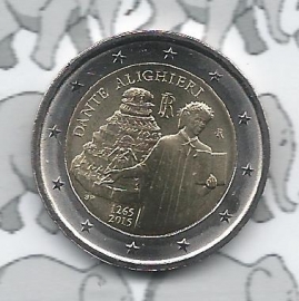 Italy 2 eurocoin CC 2015 "750ste geboortedag Dante Alighieri"