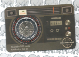Finland 2 euromunt CC 2026 (40e) "100 Jaar Finse Radio Omroep" in coincard Finse versie
