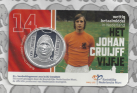 Nederland 5 euromunt 2017 (35e) "Johan Cruijff vijfje" (BU, met nummer in coincard)