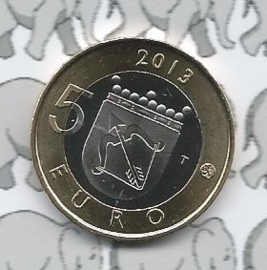 Finland 5 eurocoin 2013 (27e) "Savonia, St. Olaf`s castle"