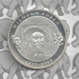 Duitsland 10 euromunt 2007 (31e) "175e Verjaardag Wilhelm Busch" (zilver).