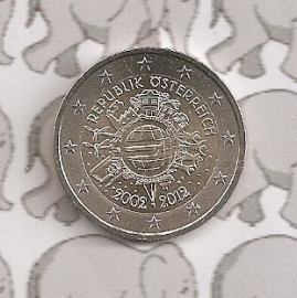 Austria 2 eurocoin CC 2012 "10 jaar euro"