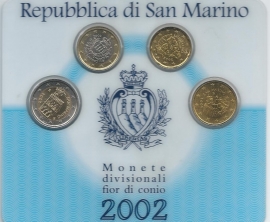 San Marino BU set 2002 "4 muntjes"