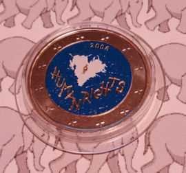 Finland 2 euromunt CC 2008 (6e) "Mensenrechten 60 jaar" (kleur 4)