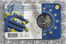 België 2 euromunt CC 2019 "25 Jaar Europees Monetair Instituut (EMI)" in coincard Nederlandse versie