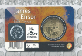 België 2,5 euromunt 2024 "James Ensor jaar" coincard in mapje Nederlandse versie