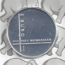 Nederland 5 euromunt 2022 (50e) "Piet Mondriaan vijfje" (los)