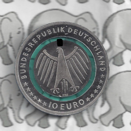 Duitsland 10 euromunt 2022 "Verpleging" (mint turkoois ring) (geen letterkeuze)