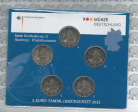 Duitsland 2 euromunt CC 2023 (28e) "Hamburg (Elbe Philharmonie)" (5 letters) BU