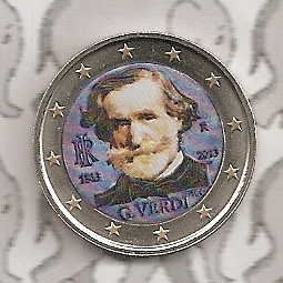 Italië 2 euromunt CC 2013 (12e) "Guiseppe Verdi" (kleur 1)