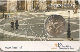 Netherlands 2 eurocoin CC 2007 "verdrag van Rome" (in coincard)