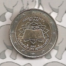 Netherlands 2 eurocoin CC 2007 "Verdrag van Rome"