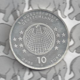 Duitsland 10 euromunt 2005 (21e) "Albert Einstein 100 Jaar Relativiteit" (zilver).