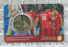 België 2,5 euromunt 2026 "WK hockey in België en Nederland" in coincard Franse versie