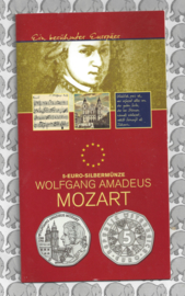 Oostenrijk 5 euromunt 2006 (8e) "Wolfgang Amadeus Mozart" (8e,zilver in blister)
