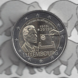Luxemburg 2 euromunt CC 2019 (26e) "100 jaar na de invoering van het universieel kiesrecht"