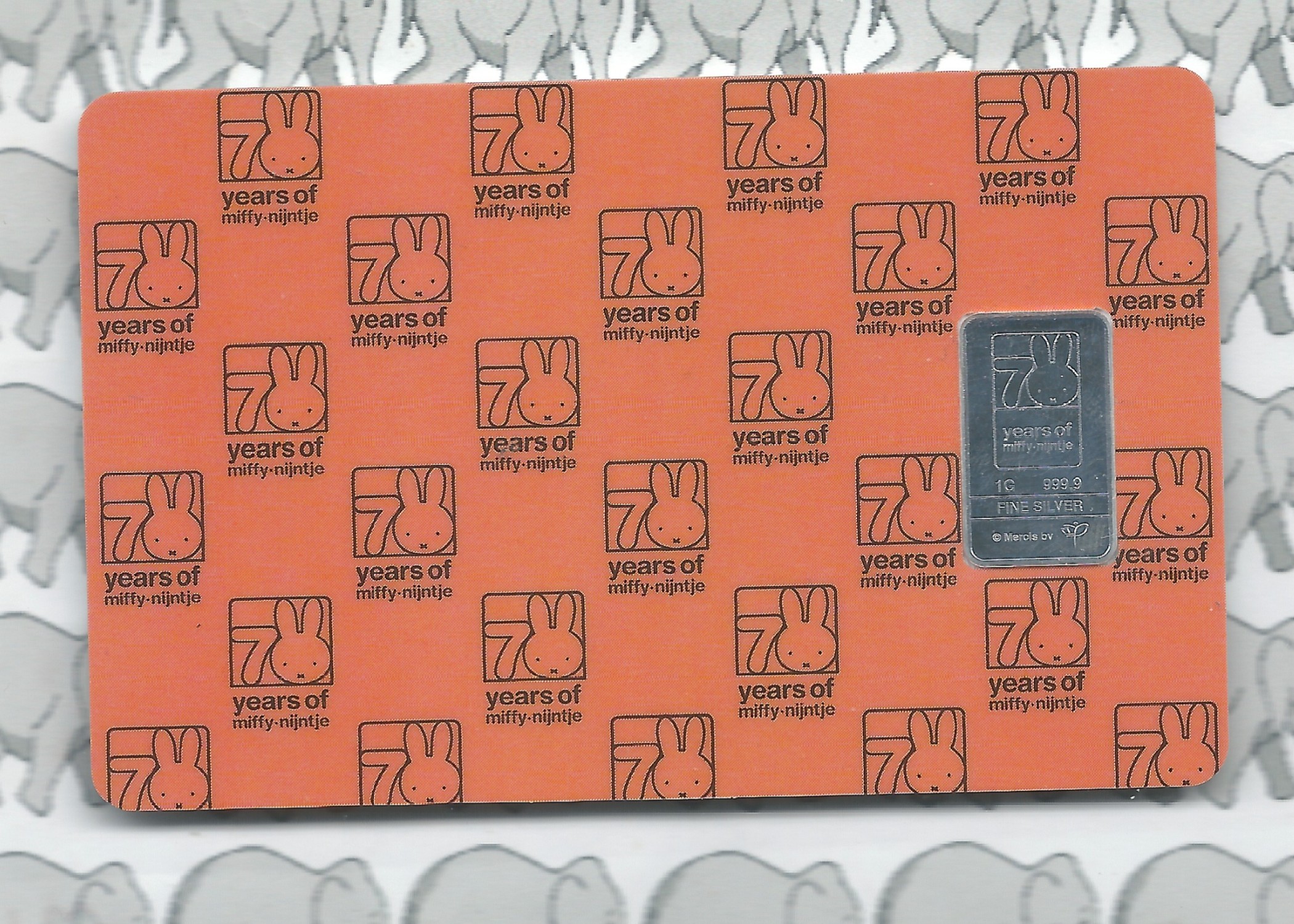 Nederland coincard 2025 (50e) "Nijntje" (1 gram zilverbaar)