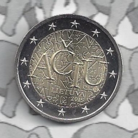 Lithuania 2 eurocoin CC 2015 ''de taal van Litouwen''