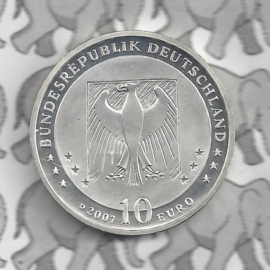 Duitsland 10 euromunt 2007 (31e) "175e Verjaardag Wilhelm Busch" (zilver).