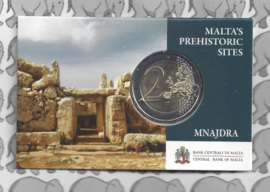 Malta 2 euromunt CC 2018 "Megalithische tempels van Mnajdra", in coincard