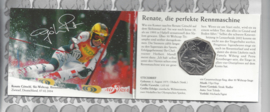 Oostenrijk 5 euromunt 2005 (5e) "100 jaar skiën, Renate" (zilver in blister X)