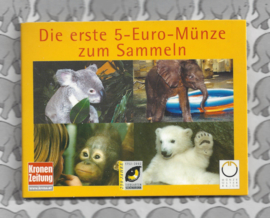 Oostenrijk 5 euromunt 2002 (1e) "250 jaar dierentuin Schönbrunn" (Koala zilver in blister)