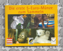 Oostenrijk 4 x 5 euromunt 2002 (1e) "250 jaar dierentuin Schönbrunn" (zilver in blister)
