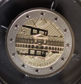 Frankrijk 2 euromunt CC 2025 (34e) "Museum des Louvre", reverse proof in doosje met certificaat