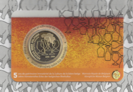 België 2,5 euromunt 2021 "5 jaar Belgische Biercultuur immaterieel erfgoed" in coincard Franse versie