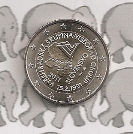 Slovakia 2 eurocoin CC 2011 "Visegrádgroep"