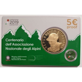 Italië 5 euromunt 2019 "Alpen" (in coincard)