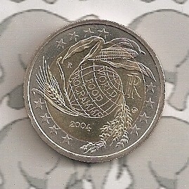 Italy 2 eurocoin CC 2004 "Wereld voedselprogramma"