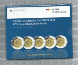 Duitsland 2 euromunt CC 2023 (29e) "Karel de Grote, 1275 Jaar na zijn geboorte" (5 letters) proof