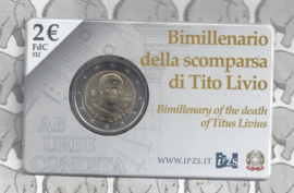 Italië 2 euromunt CC 2017 "2000 jaar sinds het overlijden van Livius" in coincard