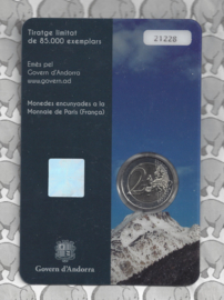 Andorra 2 euromunt CC 2017 (7e) "Andorra, land in de Pyreneeën", in coincard