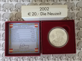 Oostenrijk 20 euromunt 2002 "Die Neuzeit"
