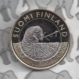 Finland 5 euromunt 2015 (37e) "Bever, provincie Satatunka"