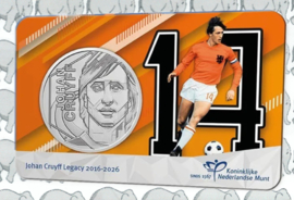 Nederland coincard 2026 (53e) "Johan Cruyff Legacy 2016–2026 (Oranje-Ajax Editie)" (penning)
