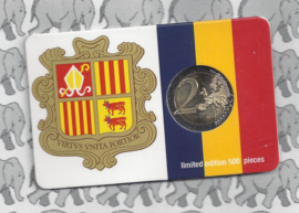 Andorra standaard 2 euromunt 2015 in coincard