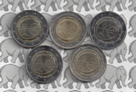 Duitsland 2 euromunten CC 2009 (6e) "EMU" (5 letters)
