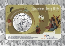 Nederland 5 euromunt 2016 (32e) "Jeroen Bosch" (BU, met nummer in coincard)