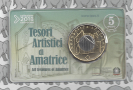 Italië 5 euromunt 2018 "Duomo di Amatrice" (in coincard)