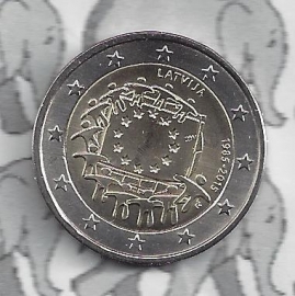 Latvia 2 eurocoin CC 2015 "30 jaar Europese vlag"